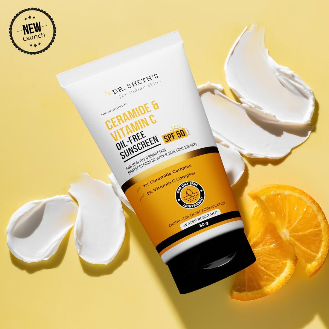 Ceremides And Vit C Oil Free Sunscreen
