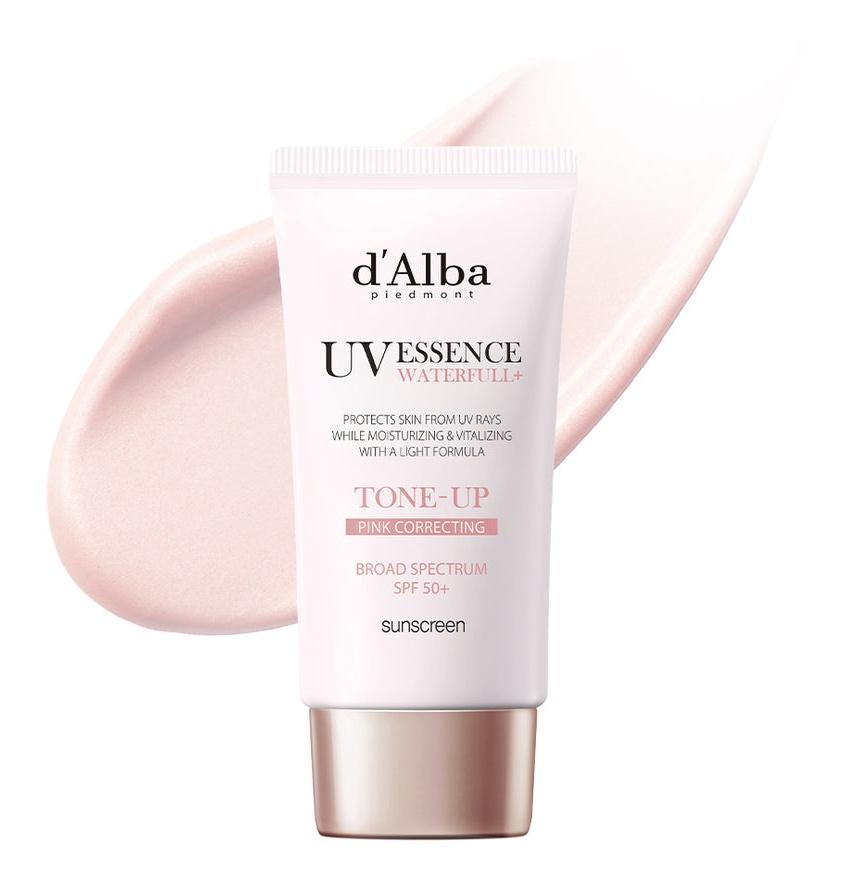 UV Essence Waterfull+ Sunscreen, Tone-up Pink Correcting, SPF 50+