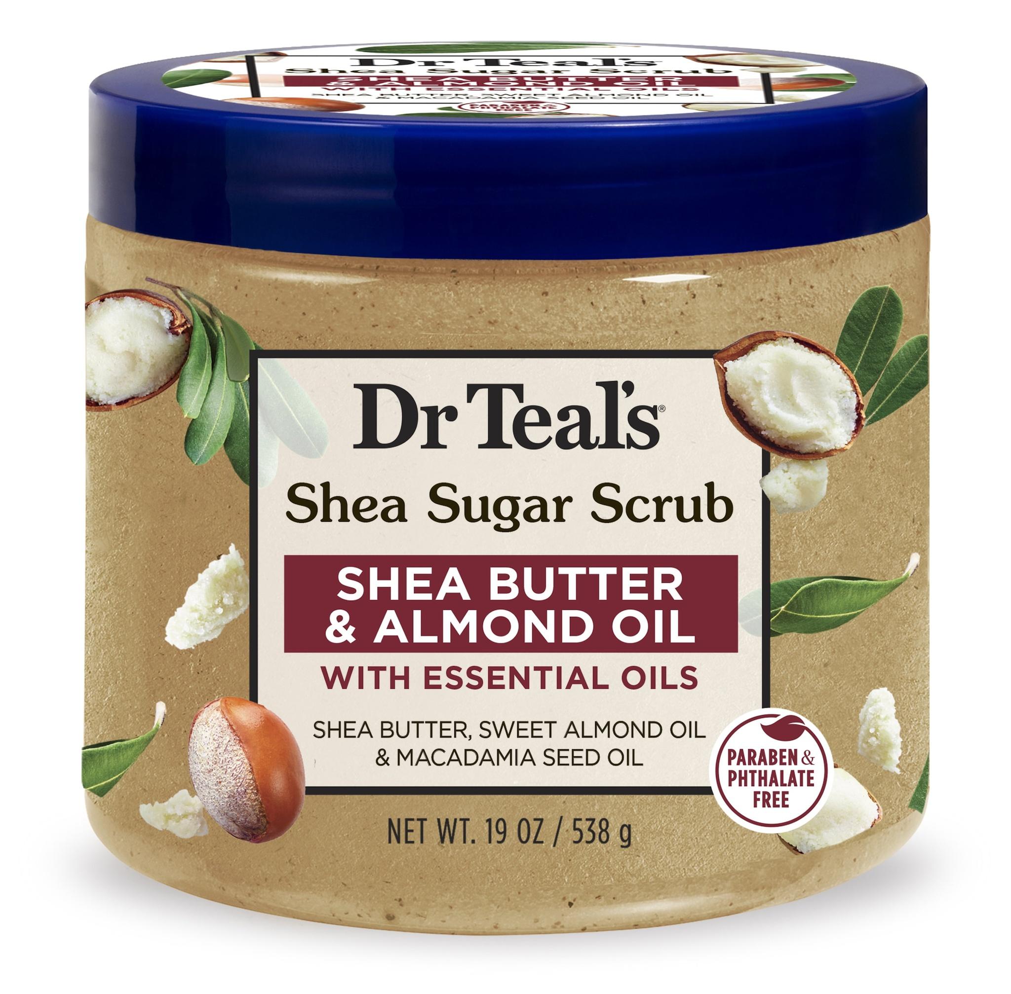 Dr Teal's Shea Sugar Body Scrub, Shea Butter & Almond Oil With Essential Oils