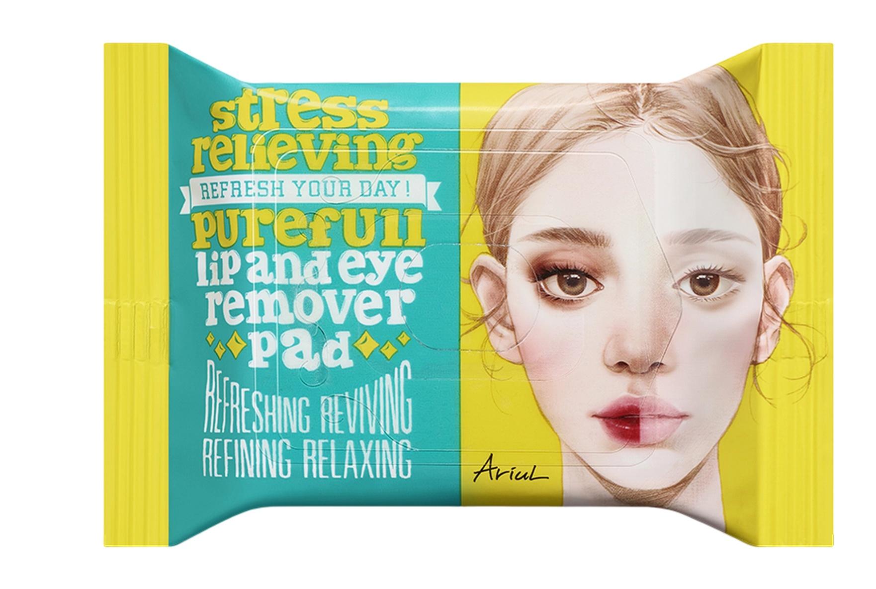 Stress Relieving Purefull Lip And Eye Remover Pad