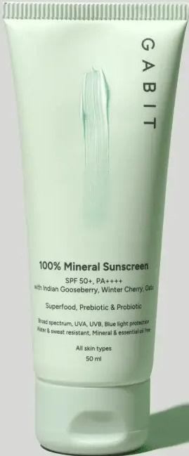 100% mineral sunscreen
