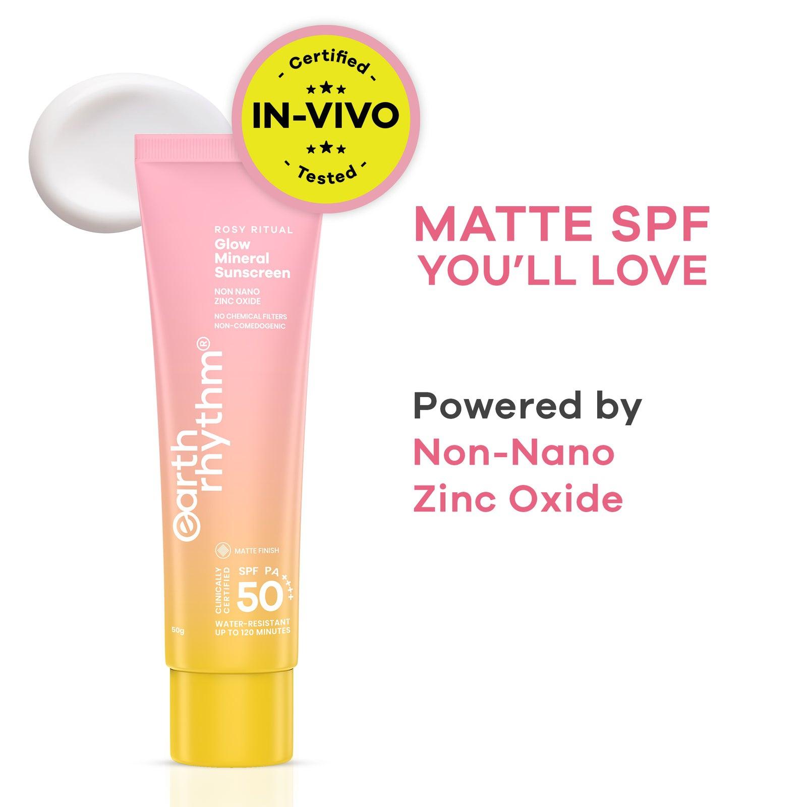 Rosy Ritual Glow Mineral Matte Sunscreen SPF 50 Pa++++