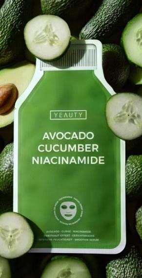 Facial Sheet Mask Avocado | Cucumber | Niacinamide