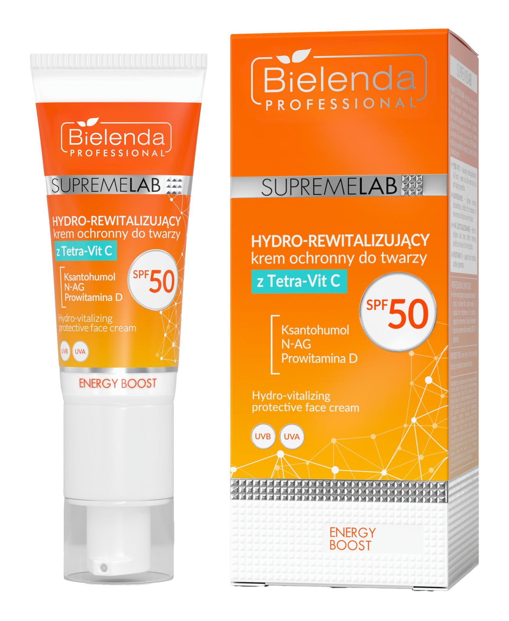 Hydro-rewitalizujący Krem Ochronny Do Twarzy Z Tetra-vit C SPF 50