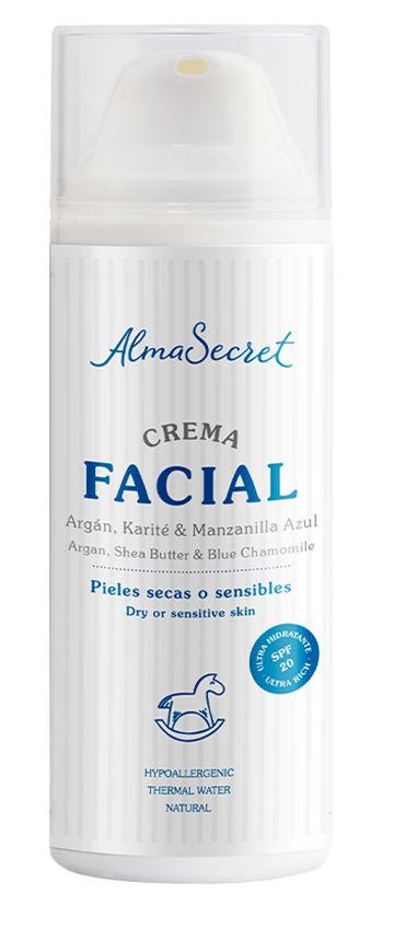 Face Cream With Argan, Shea Butter & Blue Chamomile SPF 20 Dry And Sensitive Skin Babies, Kids & Mums