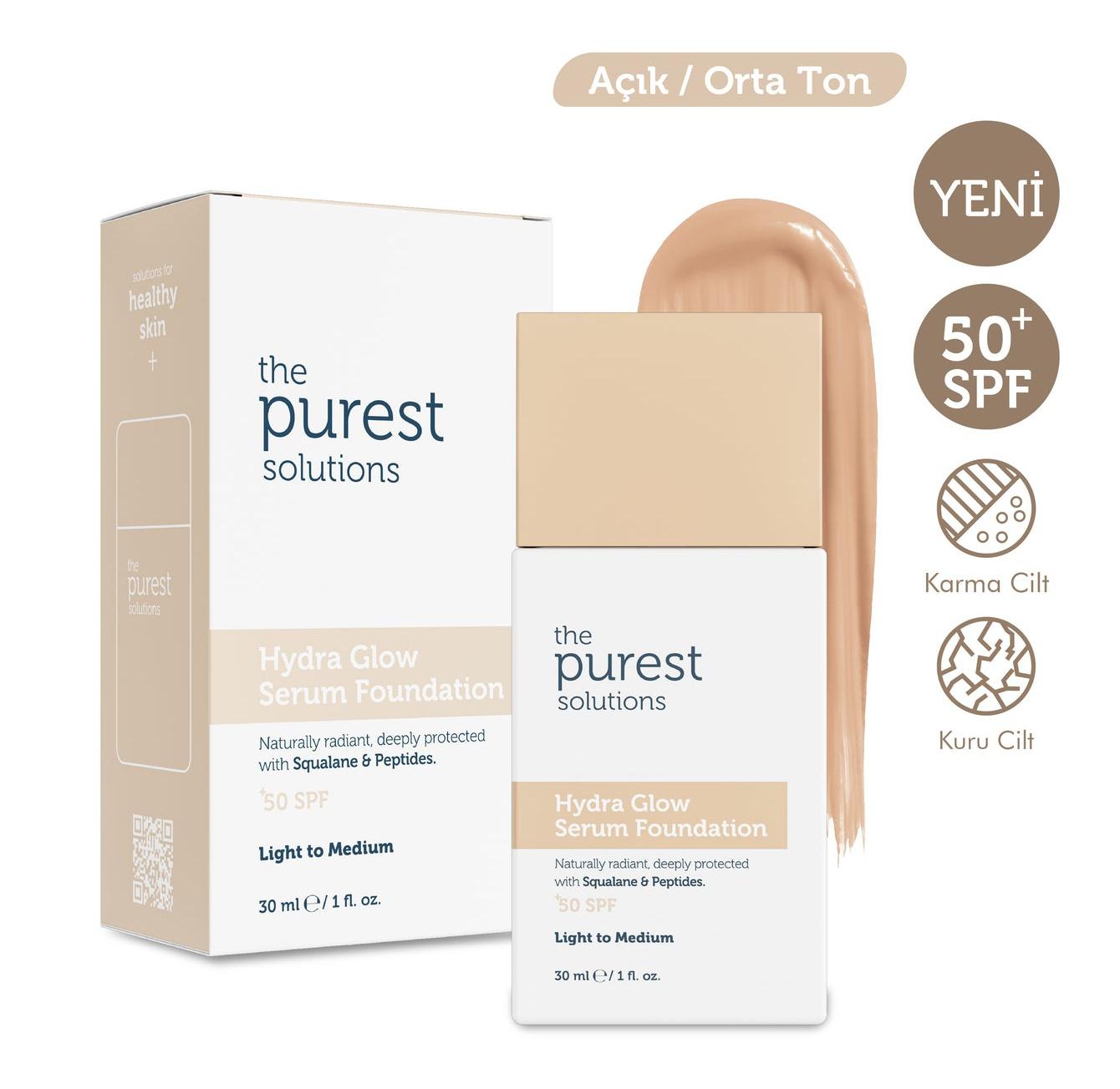 Nemlendirici & Canlandırıcı Serum Fondöten SPF 50+,30 Ml – Açık/orta Ton