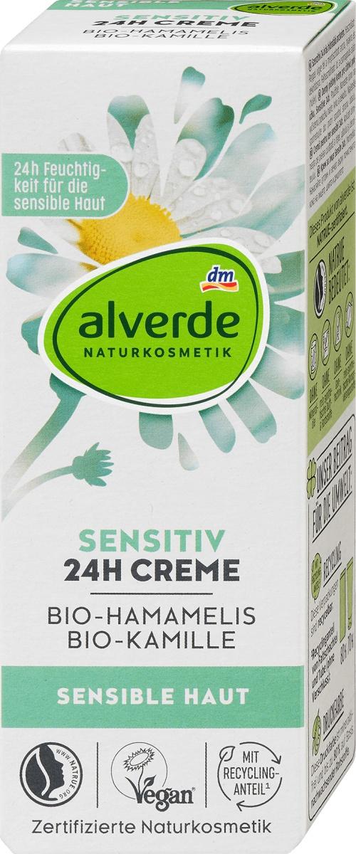 Sensitive 24h Face Cream With Organic Witch Hazel And Organic Chamomile