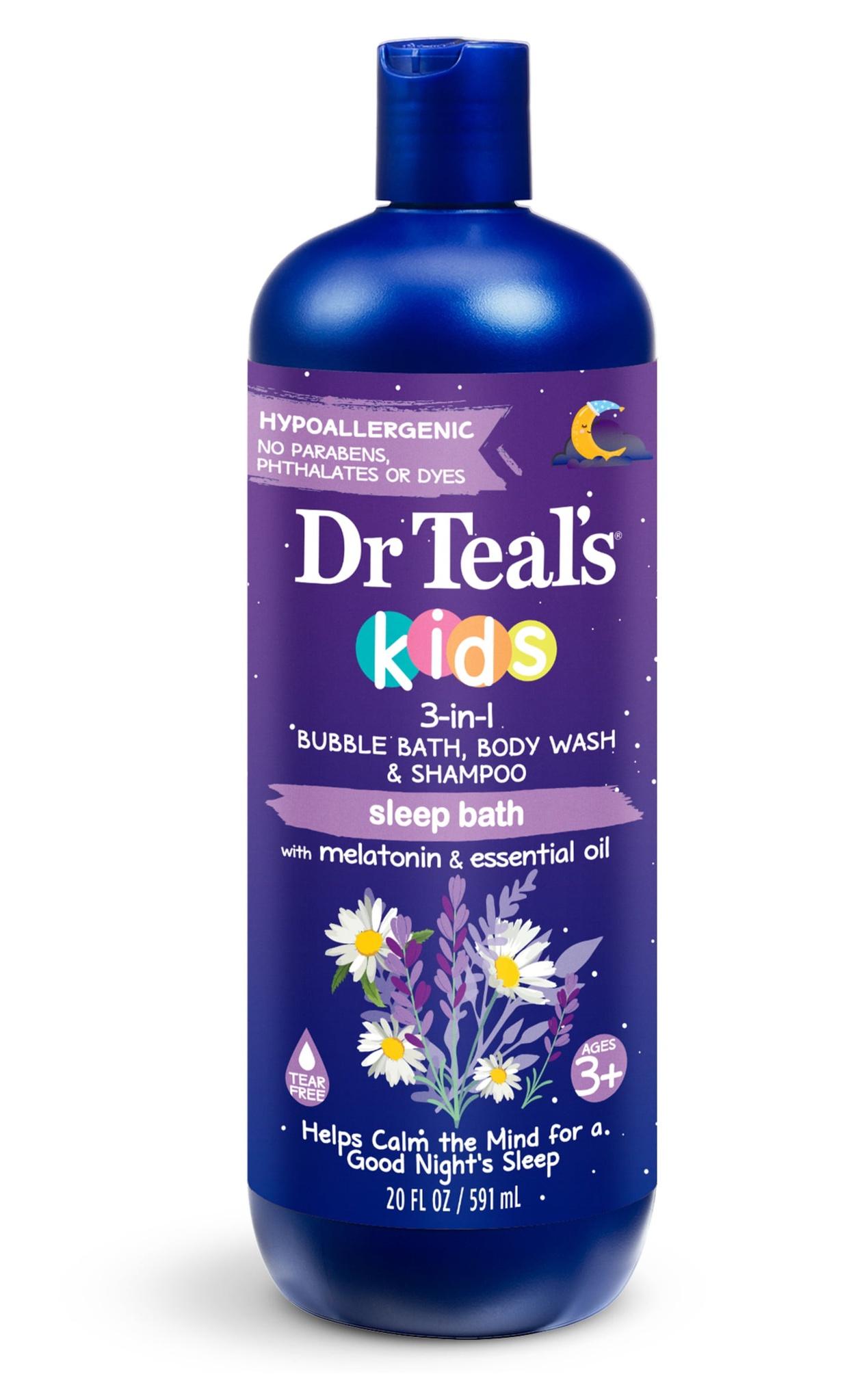 Kids 3-in-1 Bubble Bath, Body Wash And Shampoo Sleep Bath With Melatonin And Essential Oils