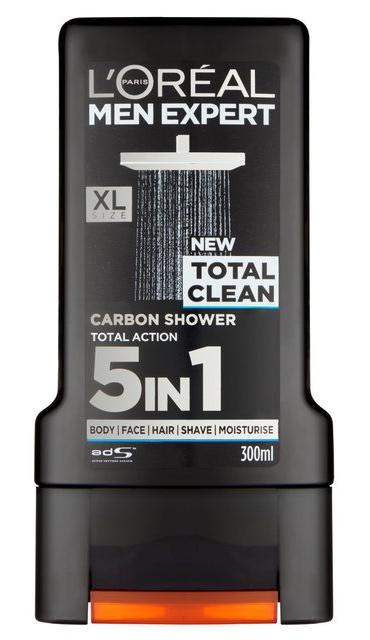 Men Expert Total Clean Carbon Shower Gel 5 In 1