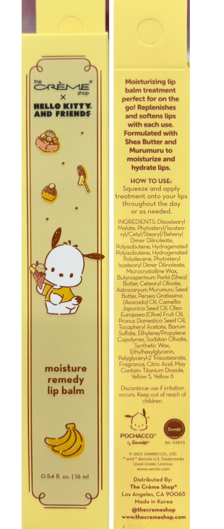 Hello Kitty And Friends Pochacco Moisture Remedy Lip Balm