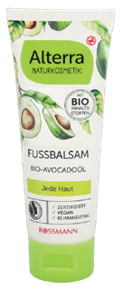 Alterra foot balm organic avocado oil